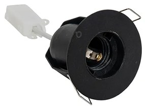 Set di 6 faretti da incasso moderni neri - Insight