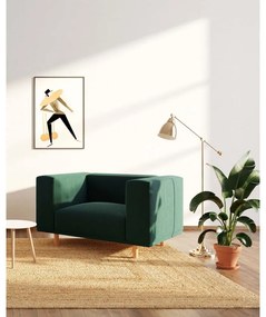 Poltrona relax in velluto verde scuro Kukumo - Ame Yens