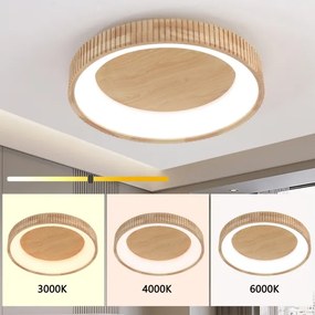 Brilagi - Plafoniera LED FALCON WOOD MODERN LED/40W/230V Ø 60 cm in legno