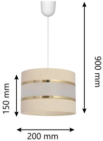 Lampadario su filo HELEN 1xE27/15W/230V crema