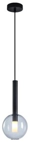 Lampadario a sospensione con filo NIKO 1xG9/9W/230V diametro 15 cm nero