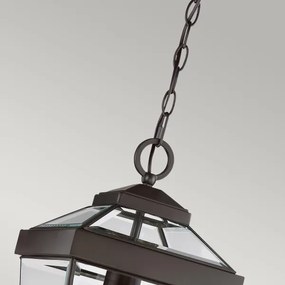 Quoizel QZ-RAVINE8-M - Lampadario da esterno a sospensione con catena RAVINE 1xE27/60W/230V IP23 marrone