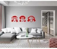 MONKEY - Adesivo murale wall sticker in vinile 40x150 cm Colore: Rosso