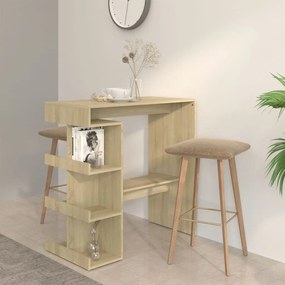 Tavolo Bar Con Ripiani Rovere Sonoma 100x50x101,5 Cm Truciolato /