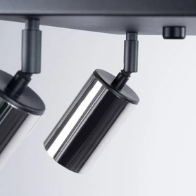 Sollux SL.1370 - Faretto WINX 4xGU10/10W/230V nero/cromo