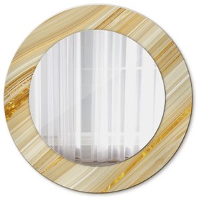 Specchio tondo con decoro Abstract dorato fi 50 cm