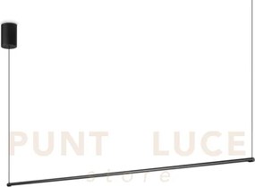Essence sospensione round led 4000k 19w 2350lm nera 115cm