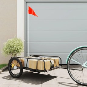 Rimorchio Da Bici Nero 135x70x37 Cm İn Ferro /