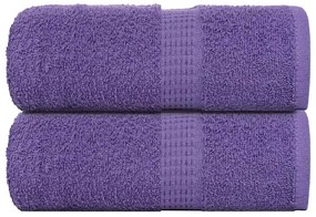 Asciugamani Ospiti 2 Pz Viola 30x50 Cm 360 G/m² 100% Cotone /