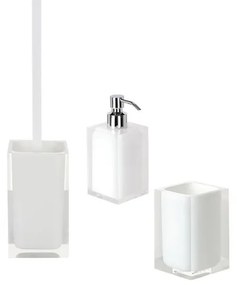 Set di accessori da bagno RAINBOW in resina bianco