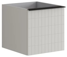 Struttura semi colonna da bagno Pixel 1 cassetto laccato opaco grigio pastello L 40 x H 40 x P 45.5 cm