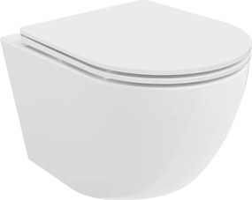 Mexen Lena wc bowl Rimless con sedile a chiusura rallentata slim, duroplast, bianco lucido - 30220300