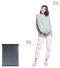 Cestino per la spazzatura blu in plastica riciclata 54 l Verto Recycle - Curver