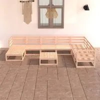 Set Divani da Giardino 8 pz in Legno Massello di Pino 3075709