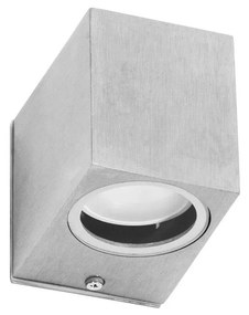 Applique Da Esterno Quadrata Monodirezionale IP65 GU10 Acciaio Inox