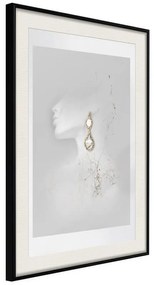 Poster  Jewelry is the Best Gift  Cornice Quadri Cornice nera con pass-partout, Larghezza x Altezza Home decor 20x30