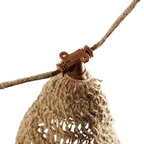 Ghirlanda luminosa marrone 8m con 10 luci LED IP44 ricaricabile a energia solare - Maro