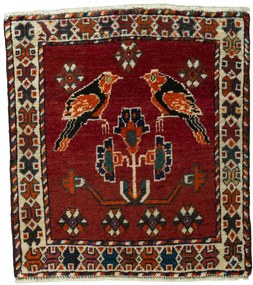 Shiraz Tappeto persiano 60x70 Rosso (Iran) Annodato A Mano