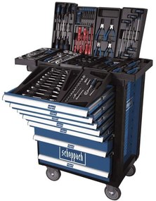 Scheppach - Carrello cassettiera con utensili attrezzi officina 263 pz tw1000