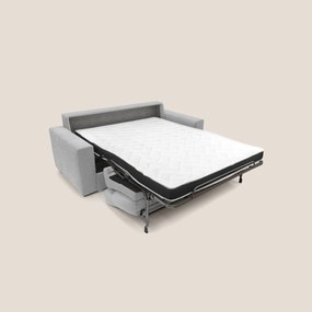 Nikita Divano letto matrimoniale con schienale morbido alto e rivestimento T02 grigio chiaro