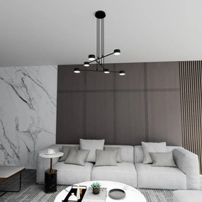 Lampadario a Sospensione in Acciaio GX53 MODUS 6 Nero 6xGX53 Colore del corpo Nero