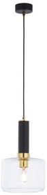 Jupiter 1846 - VA1 - Lampadario a sospensione con filo VANES 1xE27/60W/230V ottone/nero