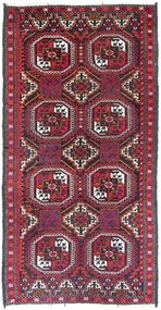 Beluch Tappeto 240x110 Rosso (Iran) Annodato A Mano