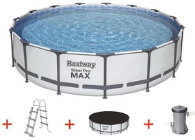 BESTWAY Piscina fuori terra rotonda steel pro max Ø 427xh.122 cm