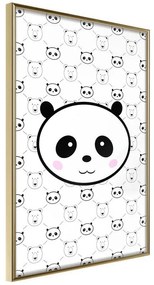 Poster  Panda and Friends  Cornice Quadri Cornice d'oro, Larghezza x Altezza Home decor 40x60