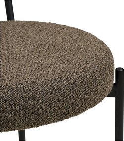 Sedia da pranzo marrone in imbottito Badalona – House Nordic