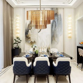 Lampadario a Sospensione da Soffitto APP1677-8CP Marrone