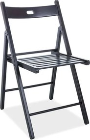 Sedia pieghevole in legno Smart II nero - H 78 cm
