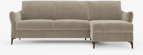 Dalia divano letto angolare con vano contenitore - materasso alto 18 cm in raffinato tessuto smacchiabile T30