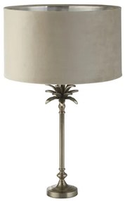 Searchlight EU81210TA - Lampada da tavolo PALM 1xE27/10W/230V beige/cromo