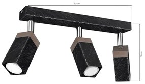 Faretto SOLO 3xGU10/MR11/40W/230V nero