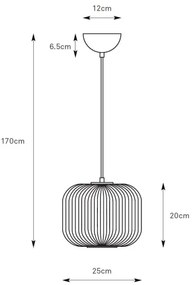 Markslöjd 109008 - Lampada a sospensione con cavo SOBER 1xE27/40W/230V Ø 25 cm cromo opaco