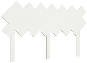 Testiera per letto bianca 141x3x80,5 cm legno massello di pino