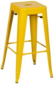 Set di sedie da bar gialla in metallo 2 pz (altezza della seduta 76,5 cm) – Ixia