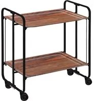 Carrello pieghevole da cucina BAUHAUS, 2 vassoi. Struttura nera, Fantasia 5