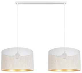 Lampadario a sospensione con filo ALDO 2xE27/60W/230V bianco