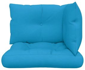 Cuscini per Pallet 3 pz Blu in Tessuto