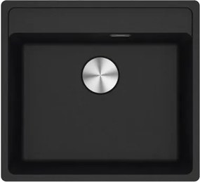 Lavello integrato 1 vasca in fragranite nero FRANKE Maris L 51 x L 56 cm