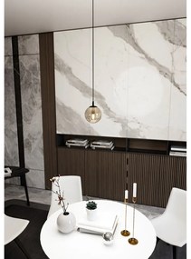 Lampada a sospensione COSMO 1 BL in acciaio e vetro E14 Colore del corpo Miele