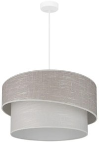 Brilagi - Lampadario a sospensione con filo DOVER SHINE 1xE27/15W/230V diametro 50 cm grigio/color crema