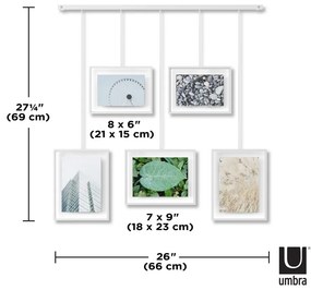 Cornici da parete in metallo bianco in set da 5 79x43 cm Exhibit - Umbra