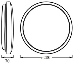 Osram - Plafoniera LED ORBIS LONDON LED/16W/230V Ø 28 cm nera