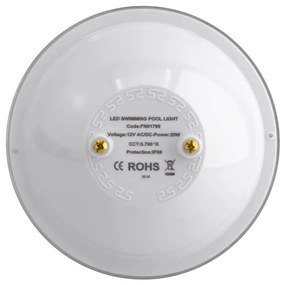 Lampada LED PAR56 20W da piscina 12VAC/DC 120lm/W No Flickering Colore Bianco Freddo 5.700K