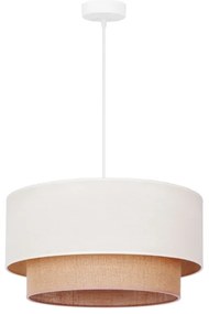 Duolla - Lampadario a sospensione con filo BOHO 1xE27/40W/230V diametro 45 cm color crema/marrone