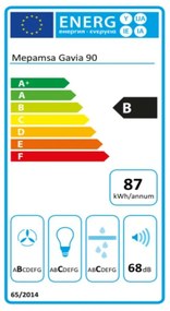 Cappa Classica Mepamsa 320.0528.014 90 cm 740 m3/h 53 dB 250W Acciaio B