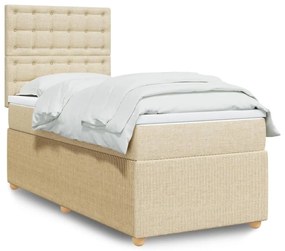 Giroletto A Molle Con Materasso Crema 100x200 Cm İn Tessuto /
